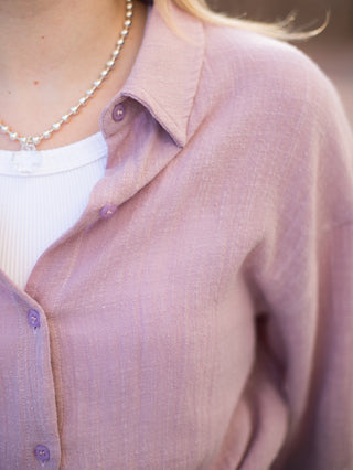 Afterglow Linen Shirt - Lavender