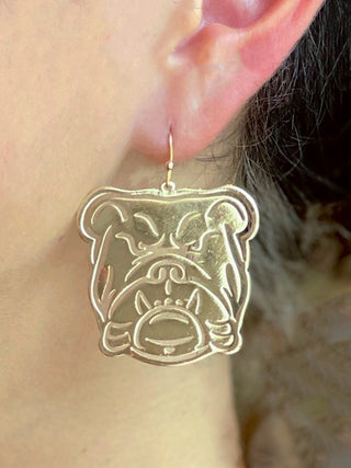Bask in the Bulldogs Earrings - Gold