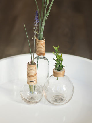 clear decorative artisan handcrafted vases