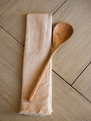 cotton tea towel and wooden spoon gift set