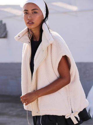 Free People Scout it Out Fleece Vest - Birch Tree