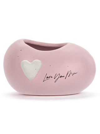 cute pink planter that reads love you mom for the perfect gift