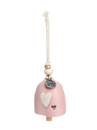 special pink stoneware bell in a box that has a sentimental reading for mothers day
