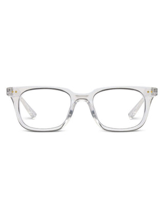 throwback southern charm style reading glasses in a soft clear color