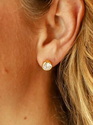 Proposal Earrings - Gold Round