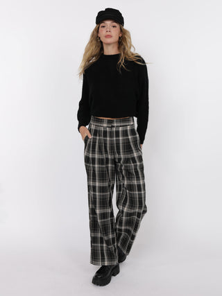 Remember Me Overlapped Back Sweater - Black