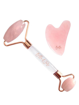 rose quartz roller and guasha