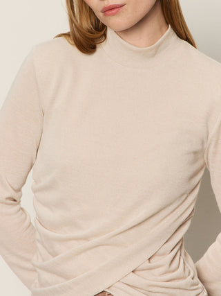 Sanctuary Draped Mock Neck Shirt