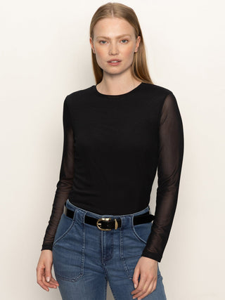 Sanctuary Perfect Mesh Tee - Black