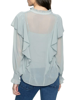 Sanctuary Yours to Keep Blouse - Sky Gray