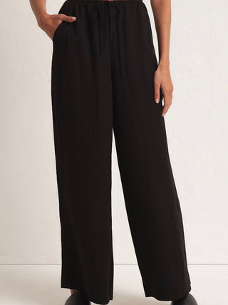 a pair of black lounge pants with drawstring waist 