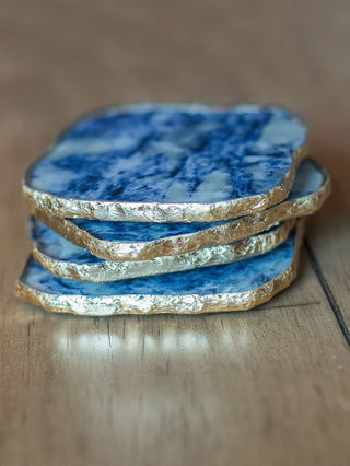 Agate-coaster-blue-with-gold-rim-stone-crystal-modern-design-cool-nice-fancy