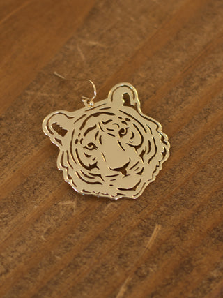 Tiger Face Earrings