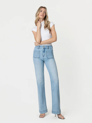 90's Vintage Flare Denim - Bang On Blue