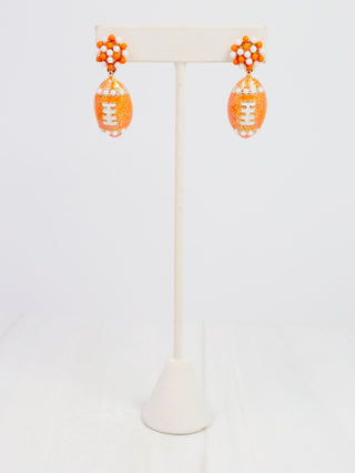 Adler Football Earring - Orange White