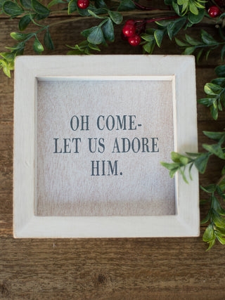 Adore Him Framed Wall Sign