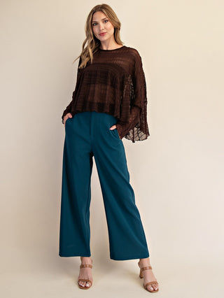 Air Kiss Cape Top - Brown