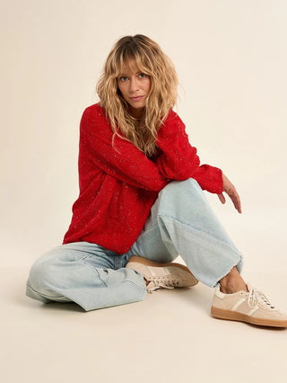 Molly Bracken All Eyes On Me Sweater - Red