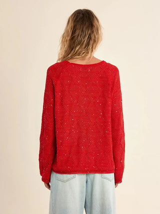 Molly Bracken All Eyes On Me Sweater - Red