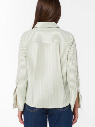 Amaya Top - Striped Sage