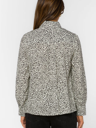 Anastasia Top - Ditsy Snow Leopard