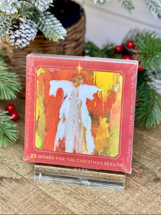 a gift of 25 cards with words for the christmas season