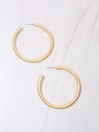 Arden Hoop Earring - Matte Gold