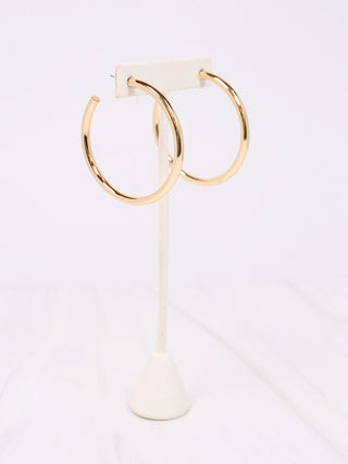 Arden Satin Hoop Earring - Gold