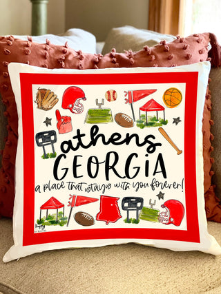 Athens GA Multi Sport Double Sided Pillow