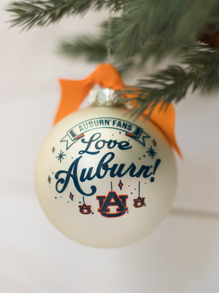 Collegiate Glass Ball Ornament - Auburn Tiger