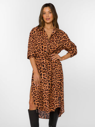 Azula Wild Leopard Dress - Brown/Black
