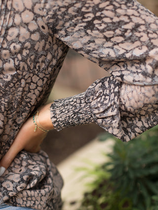 Bagheera Pintuck Blouse - Leopard
