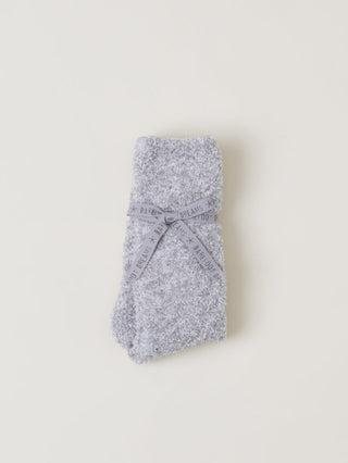 Barefoot Dreams CozyChic Heathered Women's Socks - Oyster White