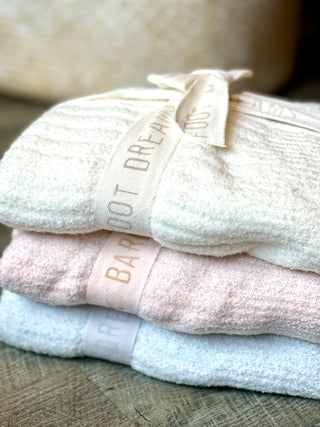 cozy ribbed barefoot dream baby blankets in soft colors