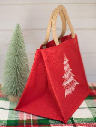 Bernville Tree Christmas Gift Tote - Red