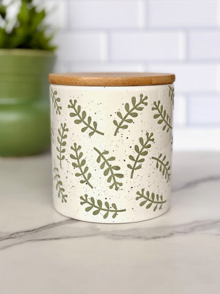 Blossom Canister - Green/Cream