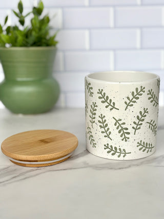 Blossom Canister - Green/Cream