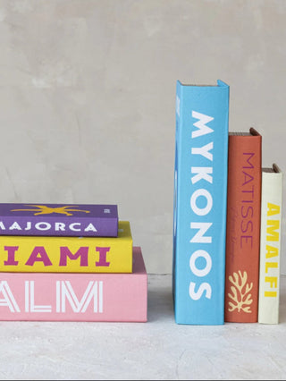 Decorative Travel Book Boxes - Set of 3