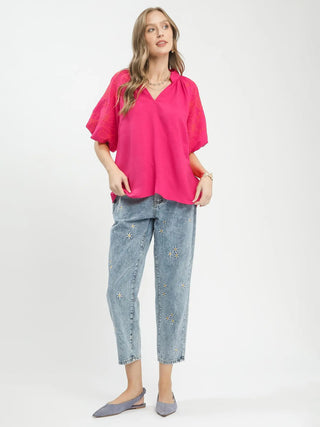 Bubbly Bliss Top - Fuchsia