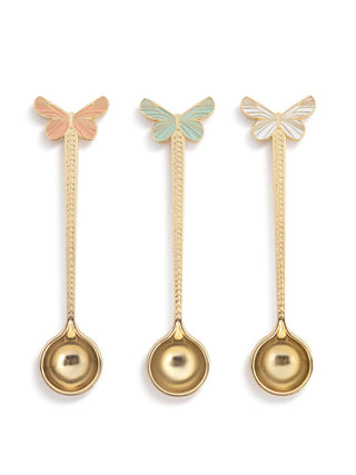Butterfly Gold Metal Spoons