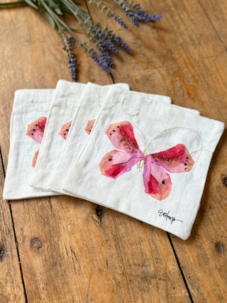 Butterfly Napkin Set - White