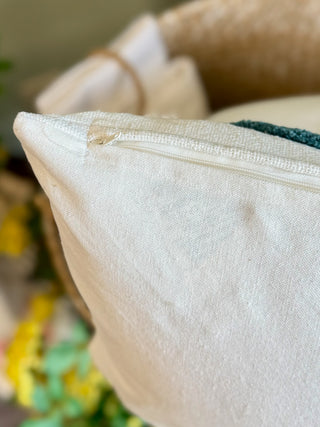 Butterfly Pillow - White/Blue