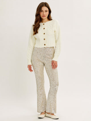 Cove Cable Knit Cardigan - Cream