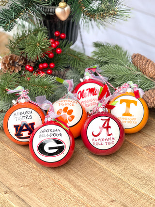 college team holiday ornaments