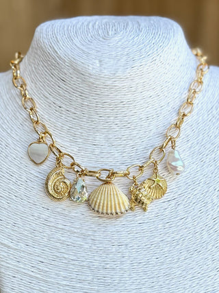 Cape Cod Shell Charm Necklace - Gold