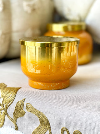Capri Blue Pumpkin Dulce Candle Glimmer Inverted Jar - 10oz