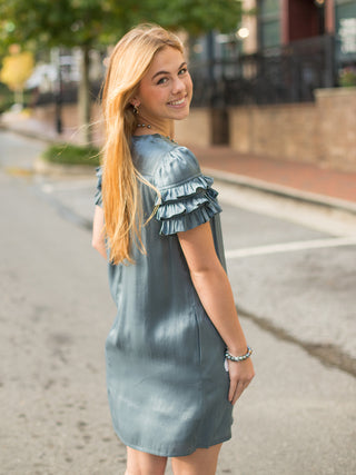 Catalina Dress - Steel Blue