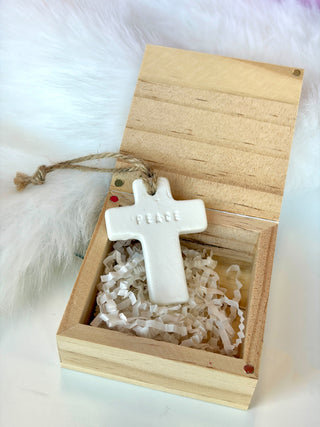 Ceramic Cross Gift Box - Peace