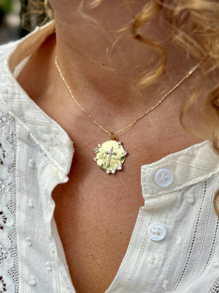 Chatham Cross Necklace - Gold