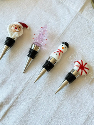 Christmas Glass Bottle Stoppers